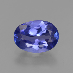 Tanzanita azul natural 1,26ct, corte oval, VVS-VS
