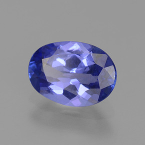 Tanzanita azul natural 1,26ct, corte oval, VVS-VS