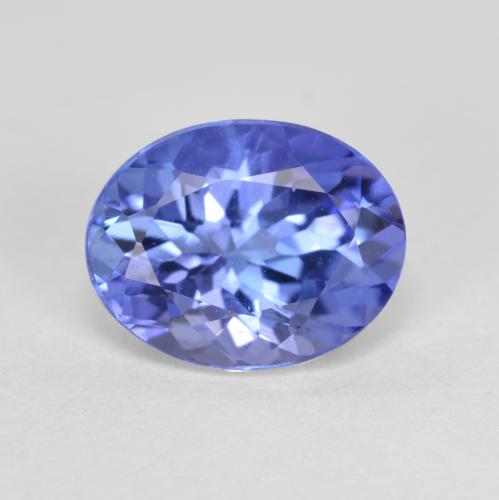 Tanzanita azul natural 1,43ct, corte oval, VS-SI