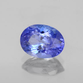 Tanzanita azul natural 1,66ct, corte oval, SI