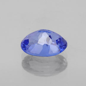 Tanzanita azul natural 1,66ct, corte oval, SI