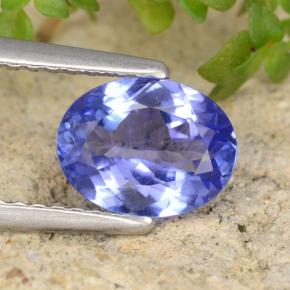 Tanzanita azul natural 1,26ct, corte oval, SI
