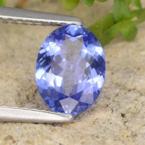 Tanzanita azul natural 1,26ct, corte oval, SI