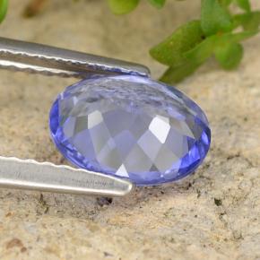Tanzanita azul natural 1,26ct, corte oval, SI