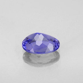 Tanzanita azul natural 1,43ct, corte oval, VVS