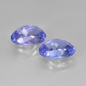 Pedras preciosas de tanzanita azul natural de 3,32 ct, corte oval, VVS