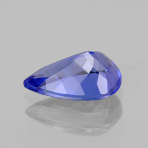 Tanzanita azul natural 1,29ct, formato de pêra, VS
