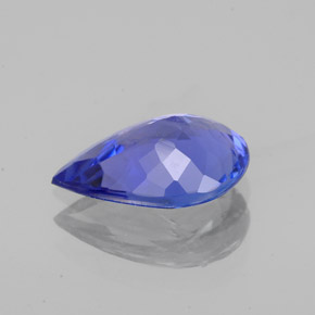 Tanzanita azul natural 1,66ct, formato de pêra, VS-SI
