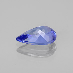 Tanzanita azul natural 1,74ct, formato de pêra, VVS