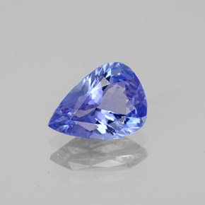 Tanzanita azul natural 1,43ct, formato de pêra, VVS-VS