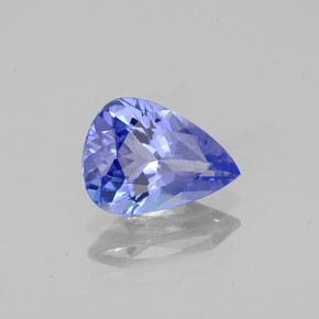Tanzanita azul natural 1,43ct, formato de pêra, VVS-VS