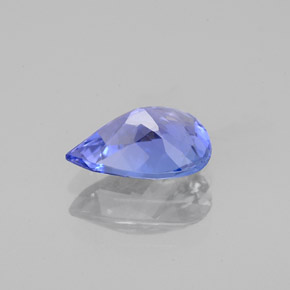Tanzanita azul natural 1,43ct, formato de pêra, VVS-VS