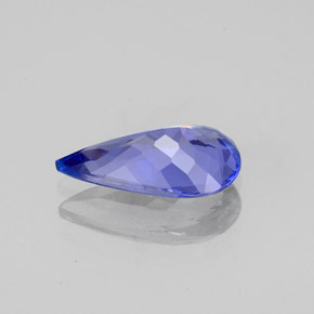 Tanzanita azul natural 1,49ct, formato de pêra, VVS