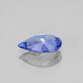 Tanzanita azul natural 1,43ct, formato de pêra, VVS