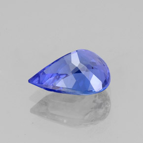 Tanzanita azul natural 1,73ct, formato de pêra, VVS