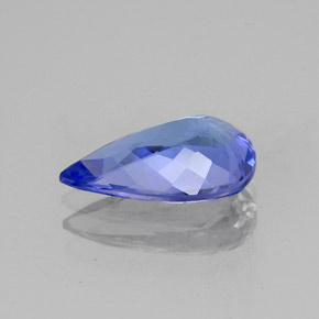 Tanzanita azul natural 1,95ct, formato de pêra, VVS