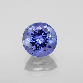 Tanzanita azul natural 2,08ct, corte redondo, VVS
