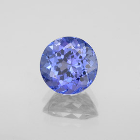 Tanzanita azul natural 2,08ct, corte redondo, VVS
