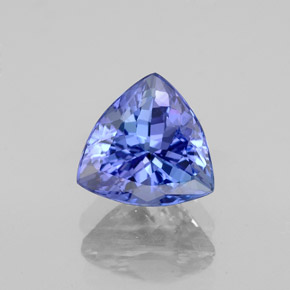 Tanzanita azul natural 1,50ct, trillion, VVS