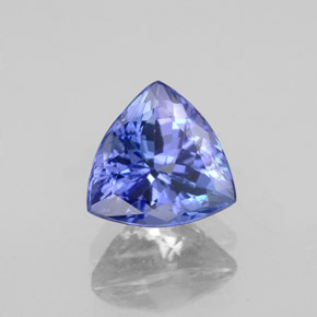 Tanzanita azul natural 1,50ct, trillion, VVS