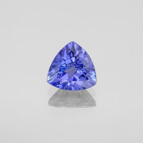 Tanzanita azul natural 0,95ct, trillion, VVS