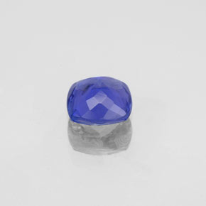 Tanzanita azul natural 0,91ct, almofada cortada, VVS
