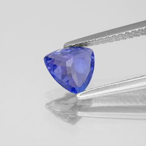 Tanzanita azul natural 0,89ct, trillion, VS-SI