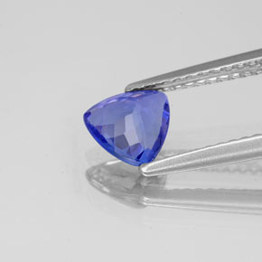 Tanzanita azul natural 0,84ct, trillion, VS-SI