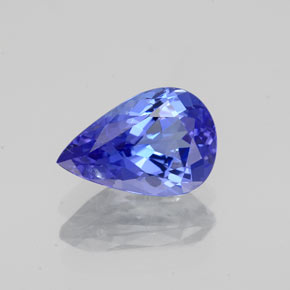 Tanzanita azul natural 1,42ct, formato de pêra, VS-SI