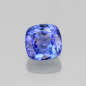 Tanzanita azul natural 1,00ct, almofada cortada, VVS
