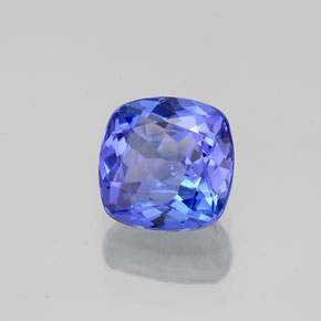 Tanzanita azul natural 1,00ct, almofada cortada, VVS