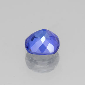 Tanzanita azul natural 1,05ct, almofada cortada, VS