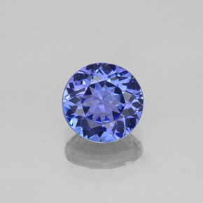 Tanzanita azul natural 1,16ct, corte redondo, VS