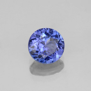 Tanzanita azul natural 1,16ct, corte redondo, VS
