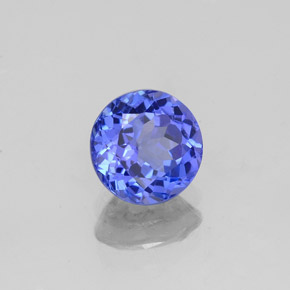 Tanzanita azul natural 1,12ct, corte redondo, VS