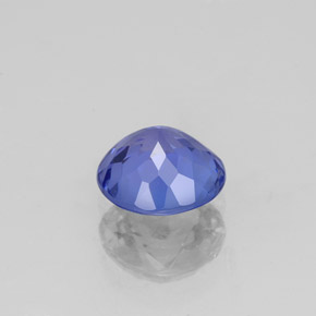 Tanzanita azul natural 1,12ct, corte redondo, VS