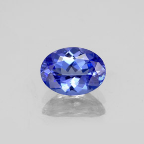 Tanzanita azul natural 1,30ct, corte oval, VVS