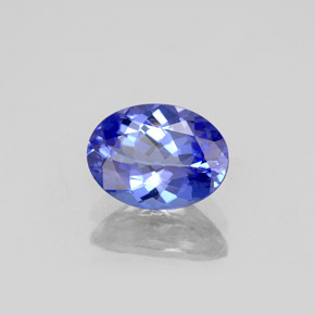 Tanzanita azul natural 1,30ct, corte oval, VVS