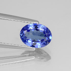 Tanzanita azul natural 1,38ct, corte oval, VVS-VS