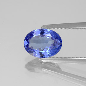 Tanzanita azul natural 1,38ct, corte oval, VVS-VS