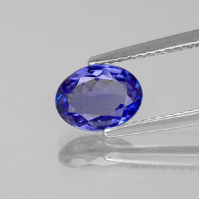 Tanzanita azul natural 1,13ct, corte oval, VVS