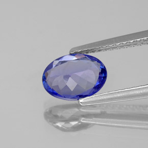Tanzanita azul natural 1,13ct, corte oval, VVS