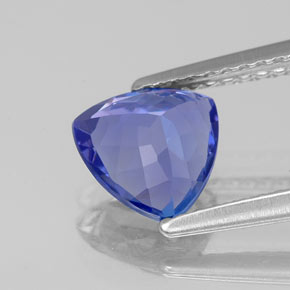 Tanzanita azul natural 1,20ct, trillion, VS