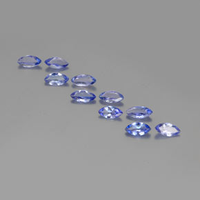 Pedras preciosas de tanzanita azul natural de 3,37 ct, marquise, VS-SI