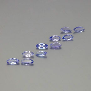 Pedras preciosas de Tanzanita azul intenso natural de 3.30 ct, Marquesa, VS-SI