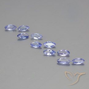 Pedras preciosas de tanzanita azul natural de 2,97 ct, marquise, VS-SI
