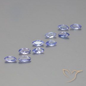 Pedras preciosas de tanzanita azul natural de 2,97 ct, marquise, VS-SI