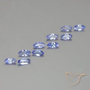 Pedras preciosas de Tanzanita Azul elétrico natural de 3.08 ct, Marquesa, VS-SI