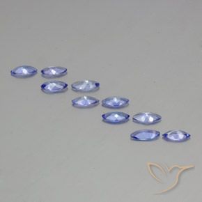 Pedras preciosas de Tanzanita Azul elétrico natural de 3.08 ct, Marquesa, VS-SI