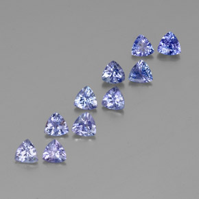 Pedras preciosas de tanzanita azul natural de 3,59 ct, trillion, VS